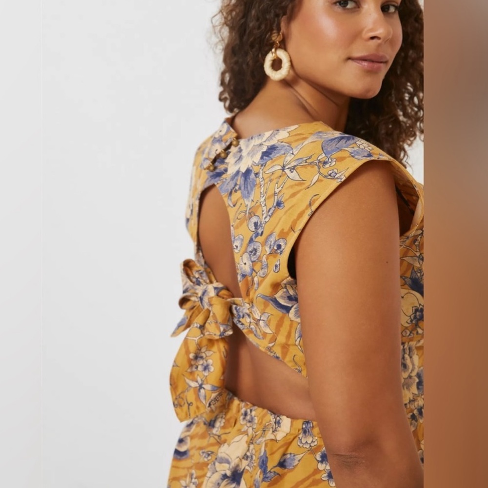*Anthropologie Tie Back Utility Dress - Picture 4 of 6